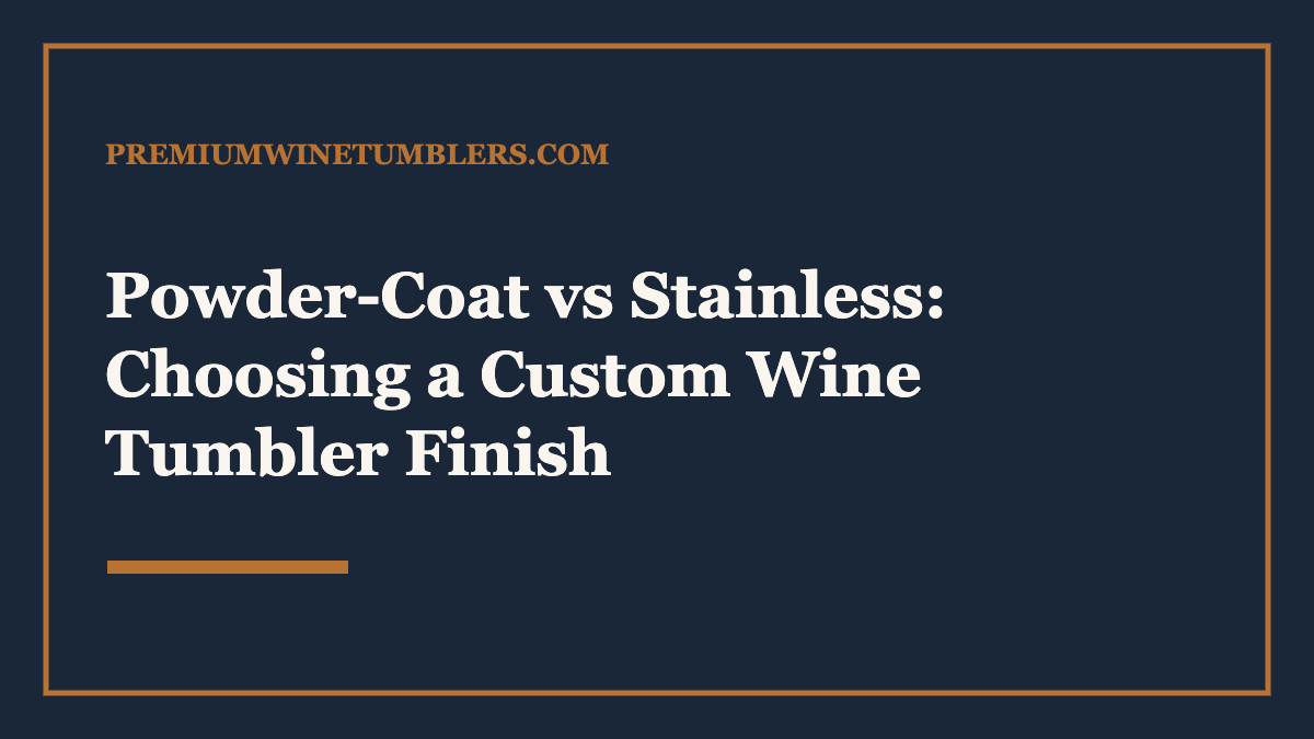Powder-Coat vs Stainless: Choosing a Custom Wine Tumbler Finish