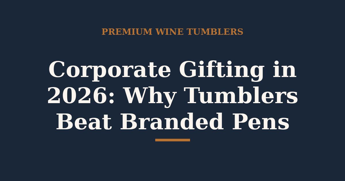 Corporate Gifting in 2026: Why Tumblers Beat Branded Pens