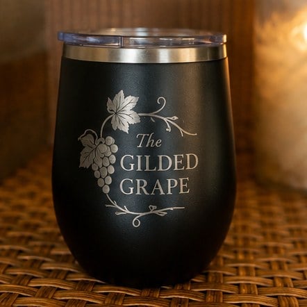 Custom engraved wine tumblers
