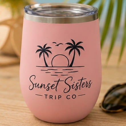 Custom wine tumblers for bachelorette and girls' trips