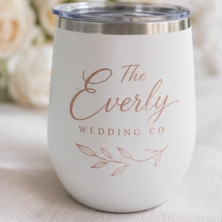 Custom wine tumblers for weddings and bridal parties