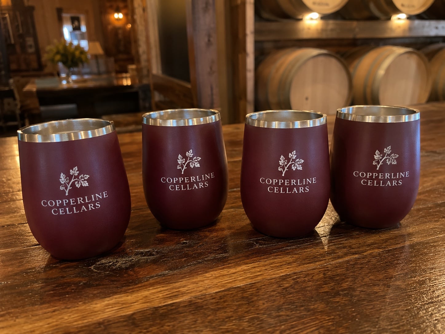 Personalized wine tumblers — customer photo