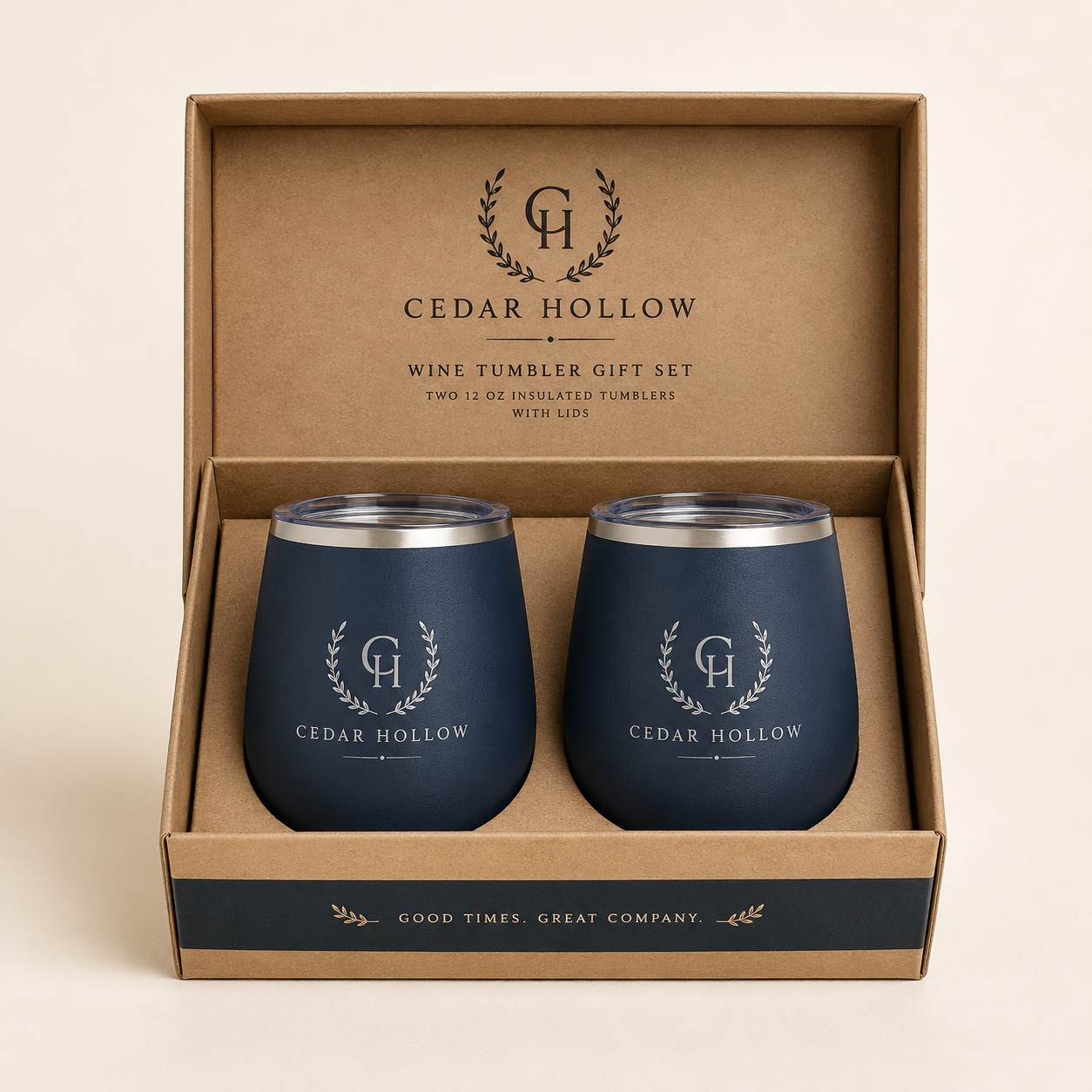 Wine tumbler gift set