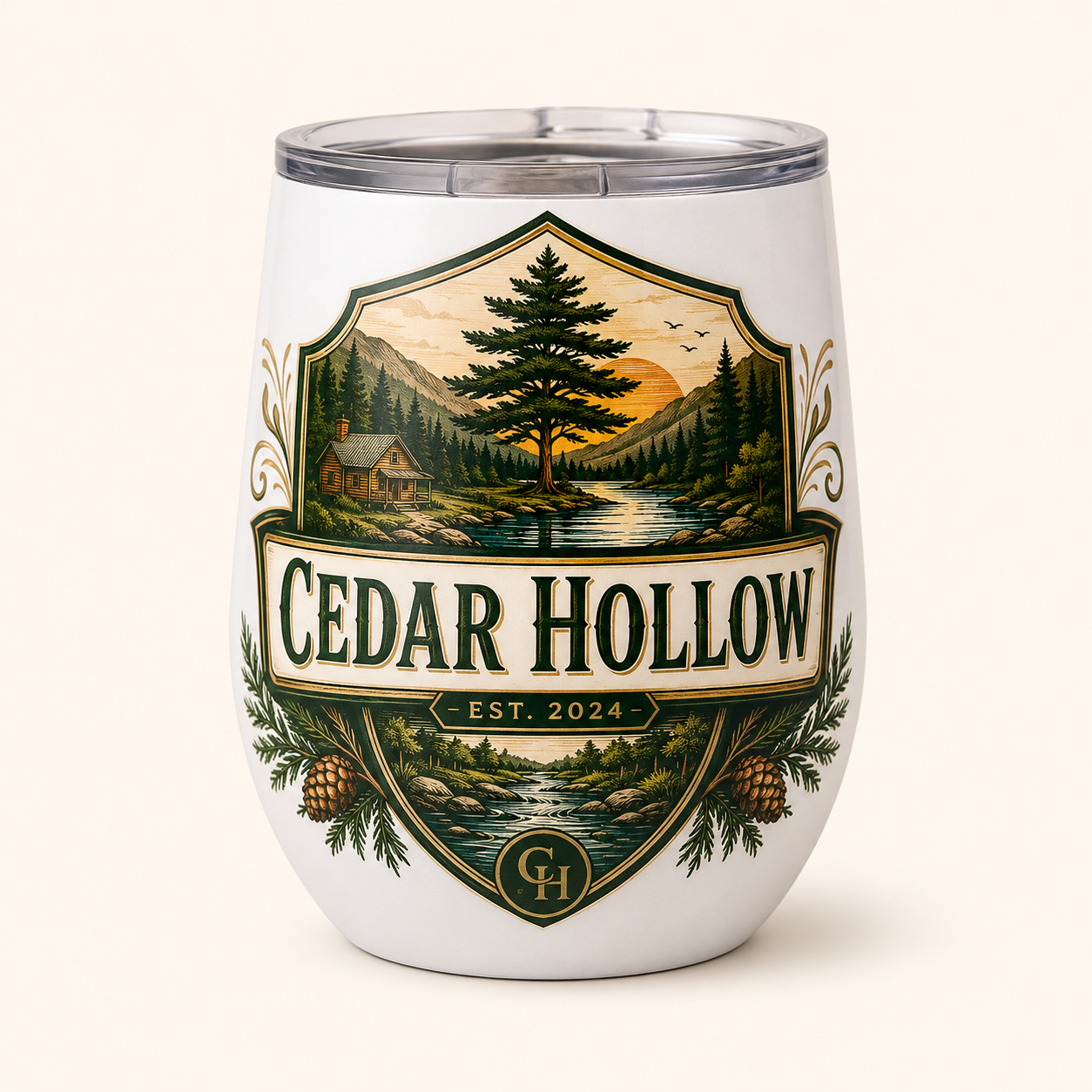 Full-Color Printed wine tumbler with logo