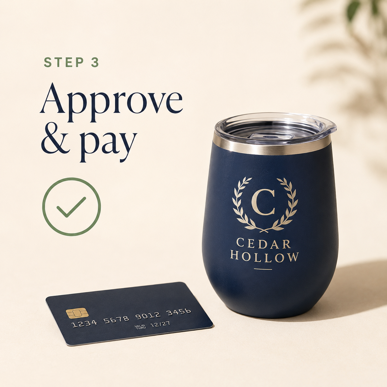 Approve + pay